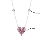 Blush Heart Solitaire Necklace Set | 925 Sterling Silver