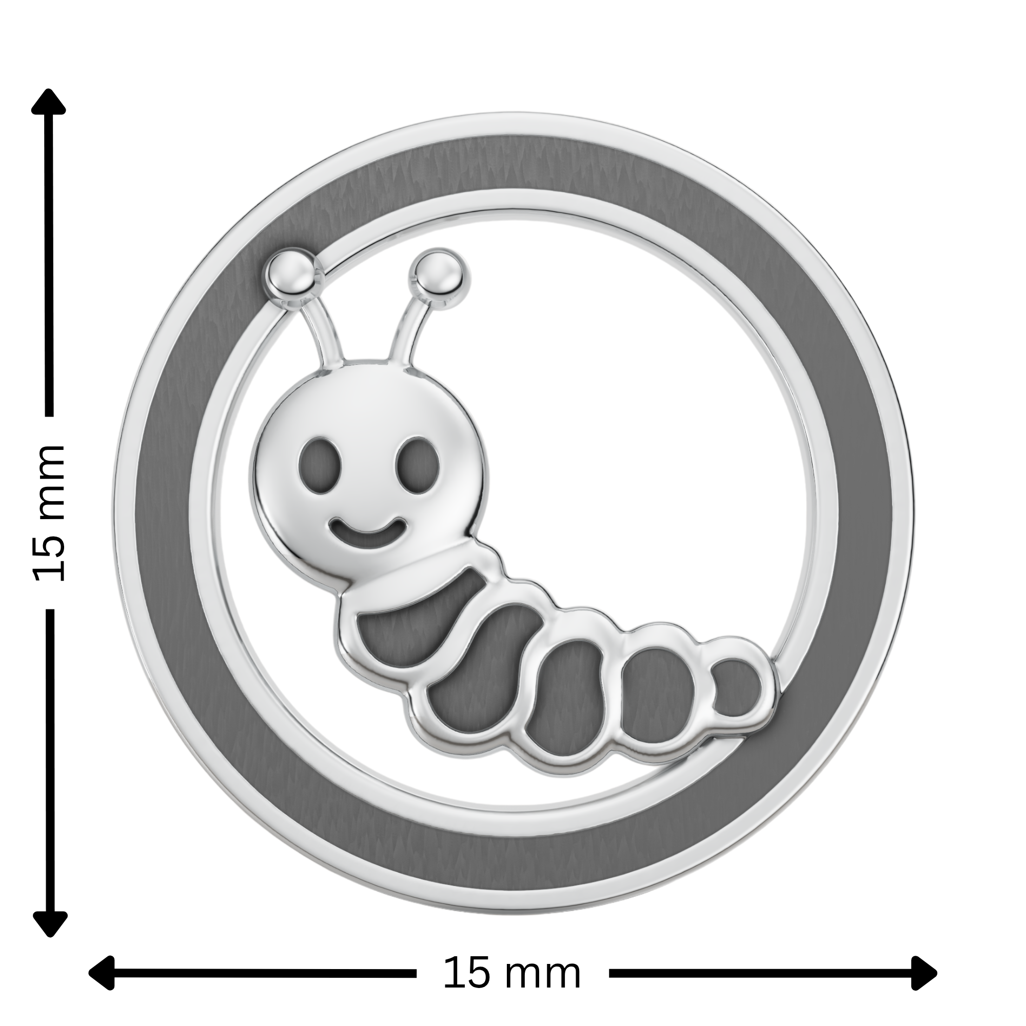 Cute Caterpillar Rakhi Pendant | 925 Silver Convertible Rakhi