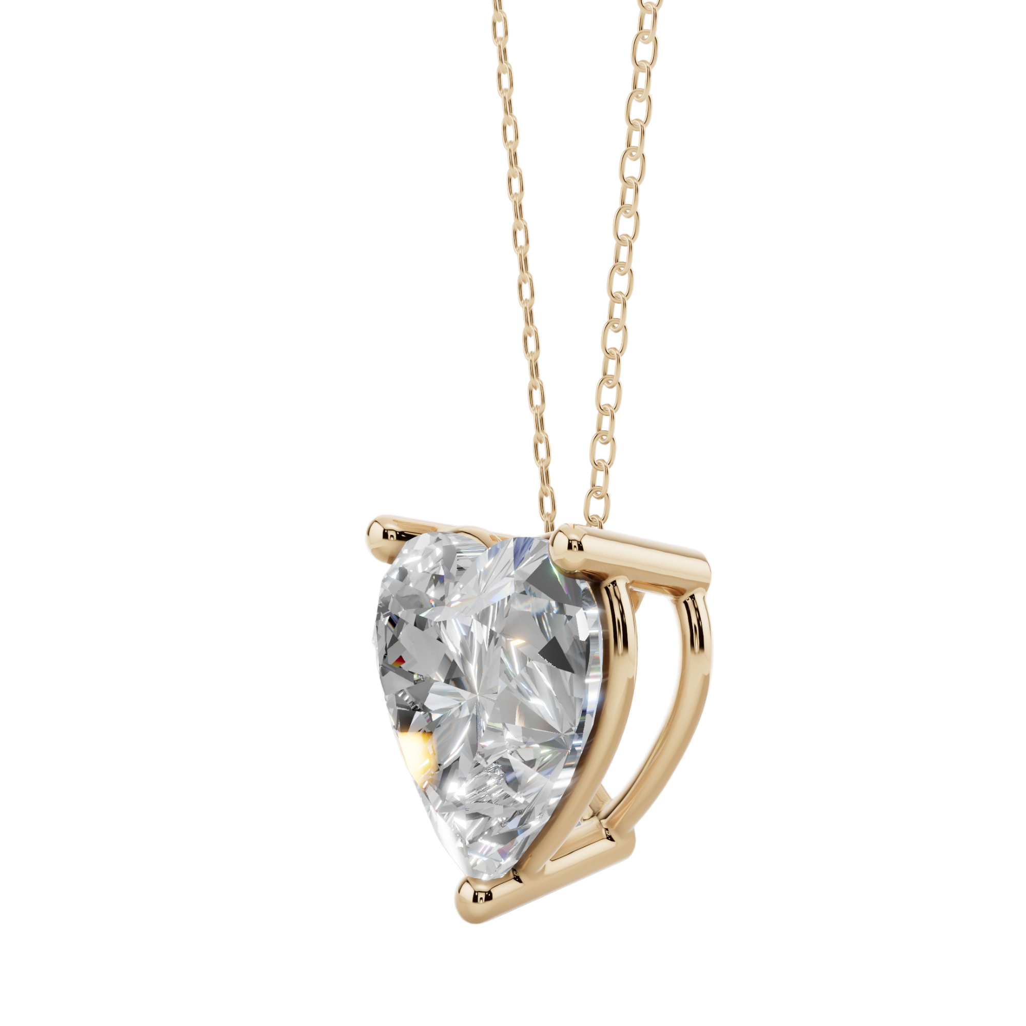 Romantic Heart 925 Silver Solitaire Necklace | Velmé