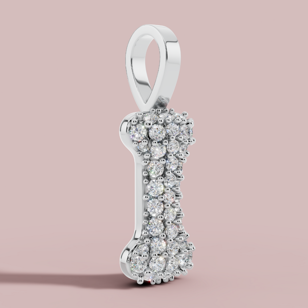 The Pave Bone 925 Pure Silver Necklace My Store