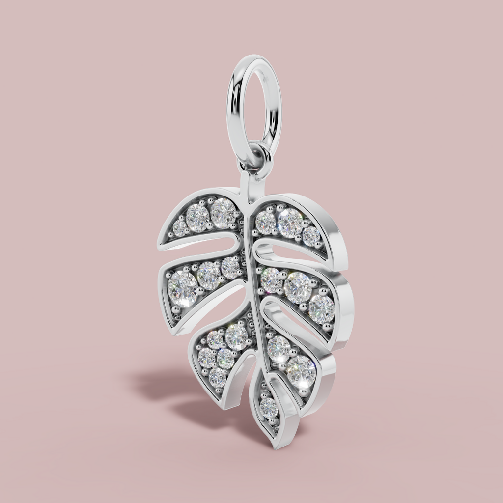 The Monstera Leaf 925 Pure Silver Charm Necklace My Store