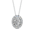Halo Oval Pendant Necklace  | Velmé