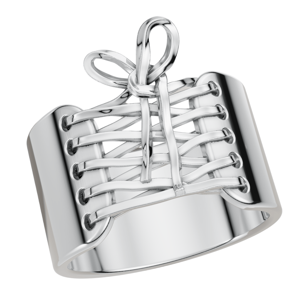 VELMÉ Shoelace 925 Silver Men’s Statement Ring | Velmé