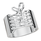 VELMÉ Shoelace 925 Silver Men’s Statement Ring | Velmé