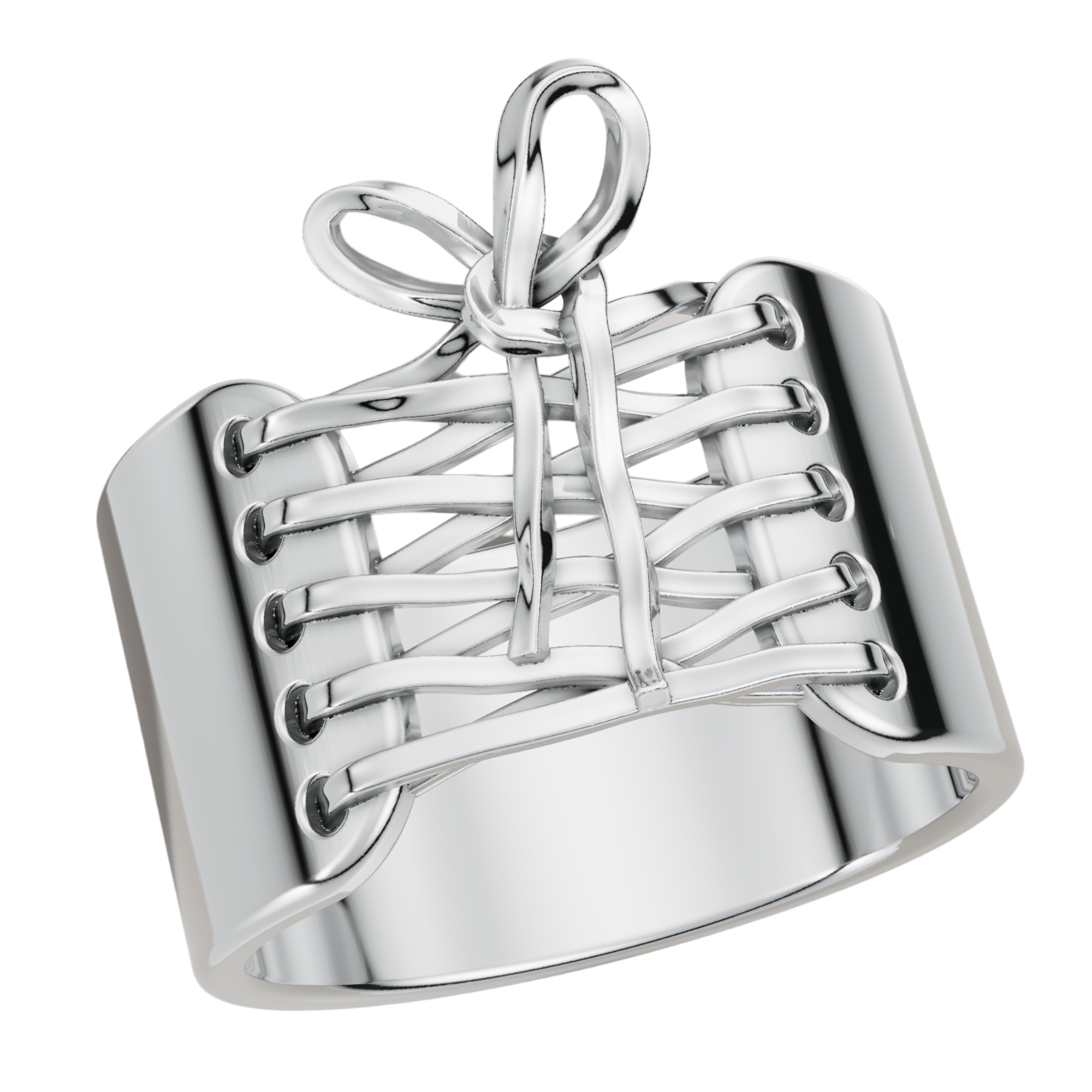 VELMÉ Shoelace 925 Silver Men’s Statement Ring | Velmé