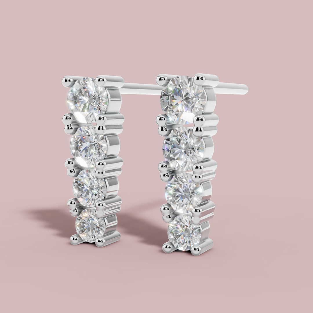 Brilllora Stud 925 Pure Silver Earrings My Store