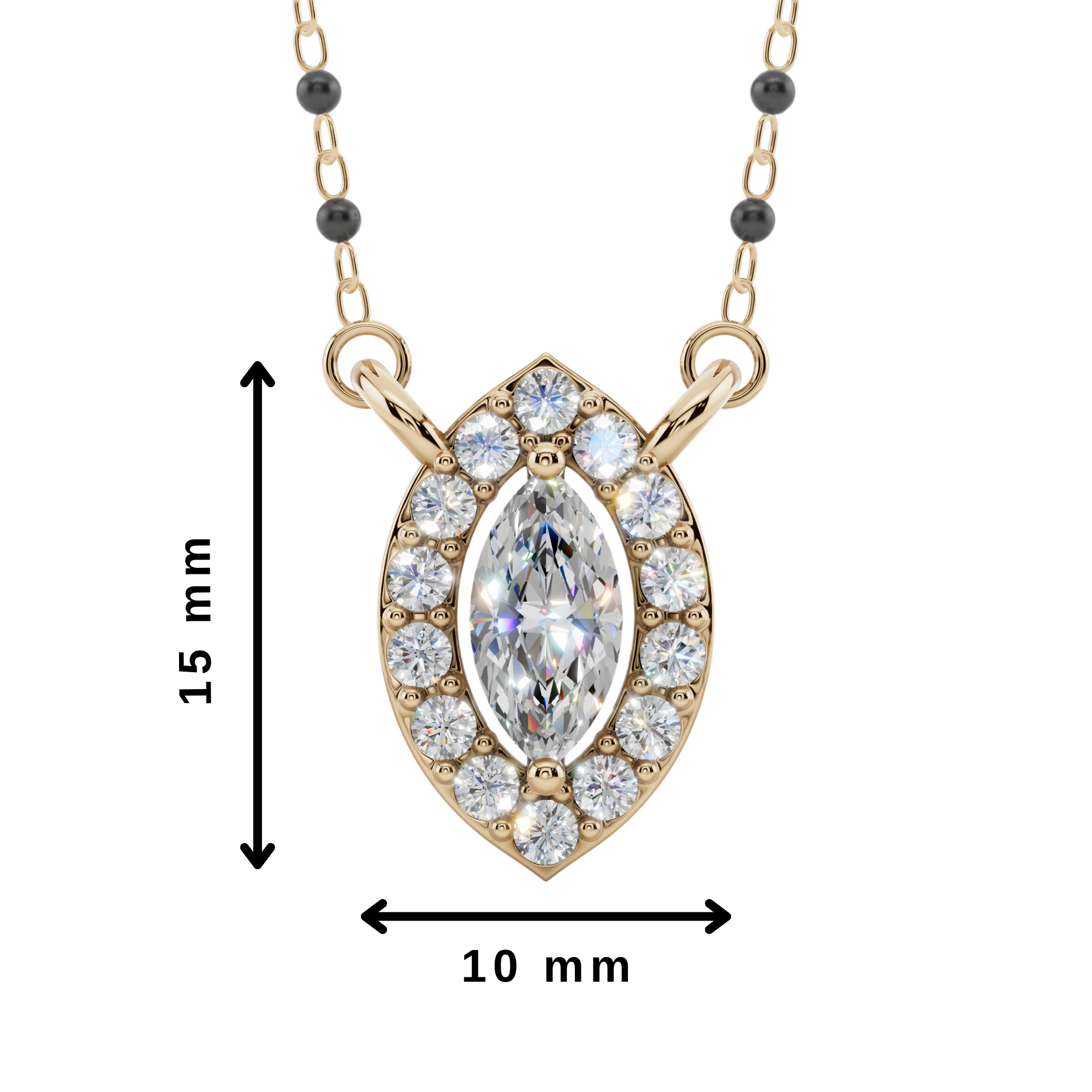 Celeste Marquise 925 Silver Mangalsutra | Velmé