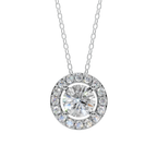 Halo Round Pendant Necklace | Velmé