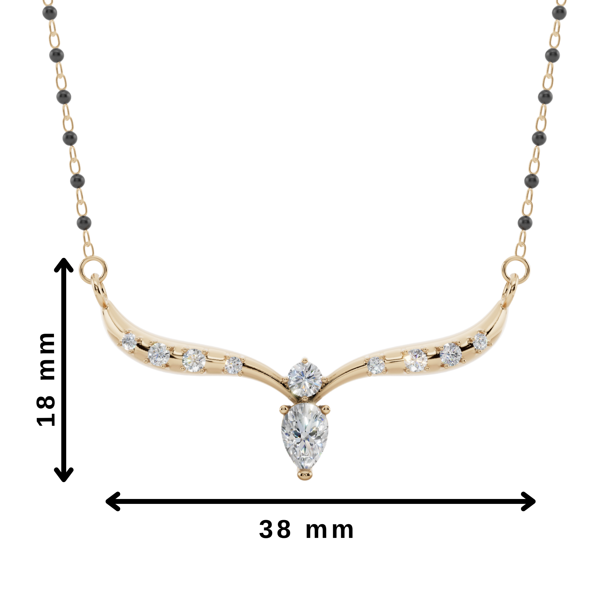Dewdrop Grace 925 Silver Mangalsutra | Velmé