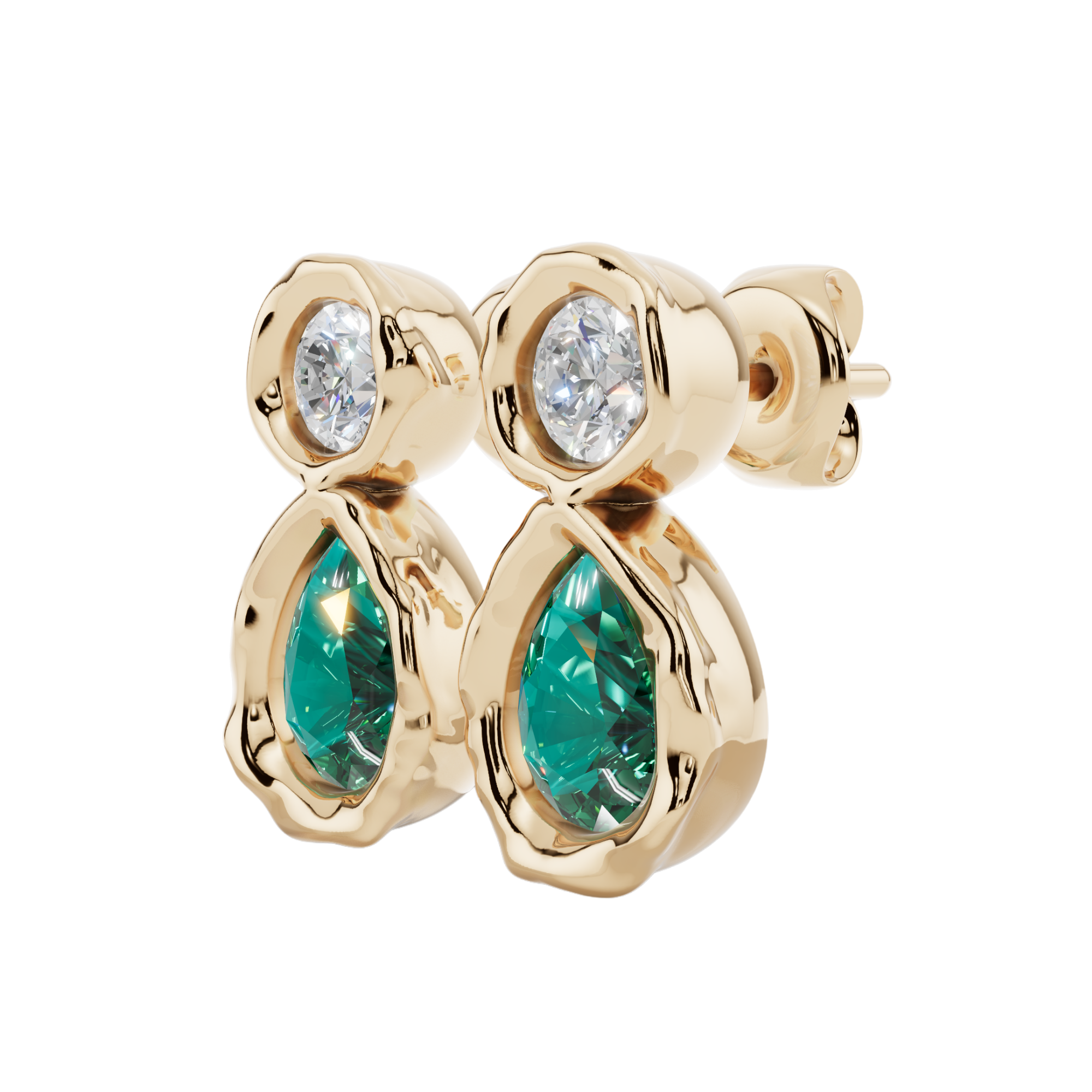 Emerald Orb earrings | Fluidé