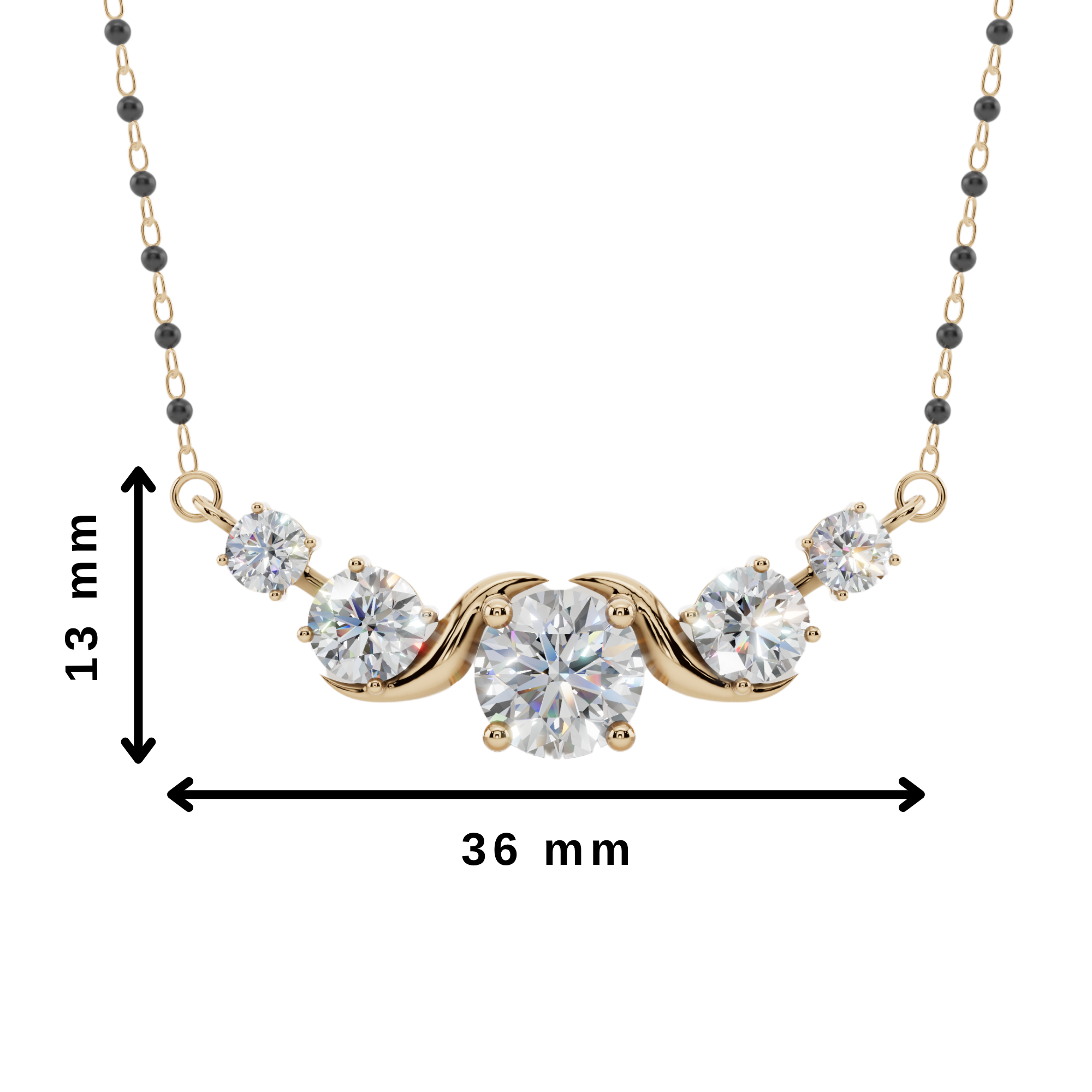 Serena Spark 925 Silver Mangalsutra | Velmé