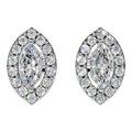 Classic Halo Solitaire Marquise Earrings | Velmé