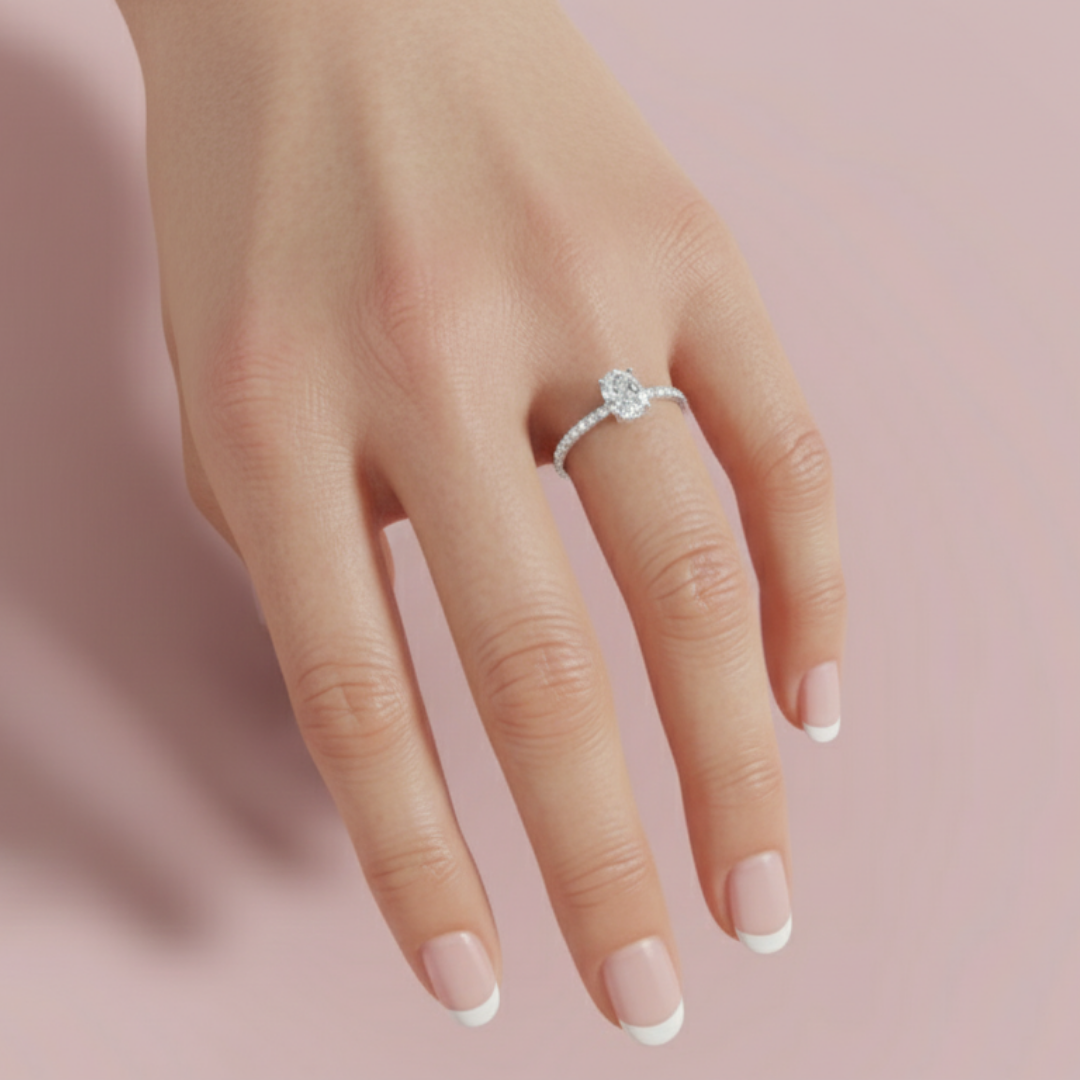 Aurielle Oval 925 Pure Silver Ring My Store