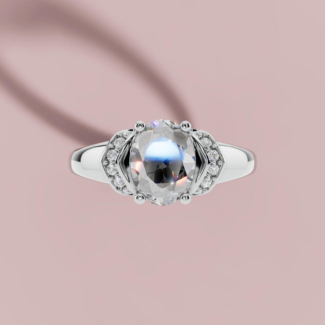 Aurielle Oval 925 Pure Silver Ring My Store