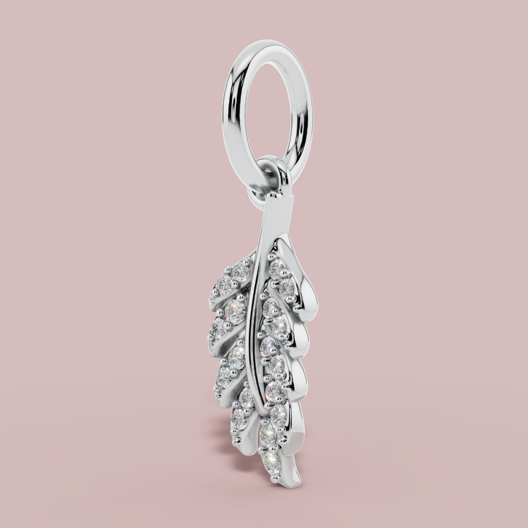 The Leaf 925 Pure Silver Charm Necklace My Store