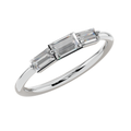 Trinity Baguette Light Ring | 925 Sterling Silver | Velmé