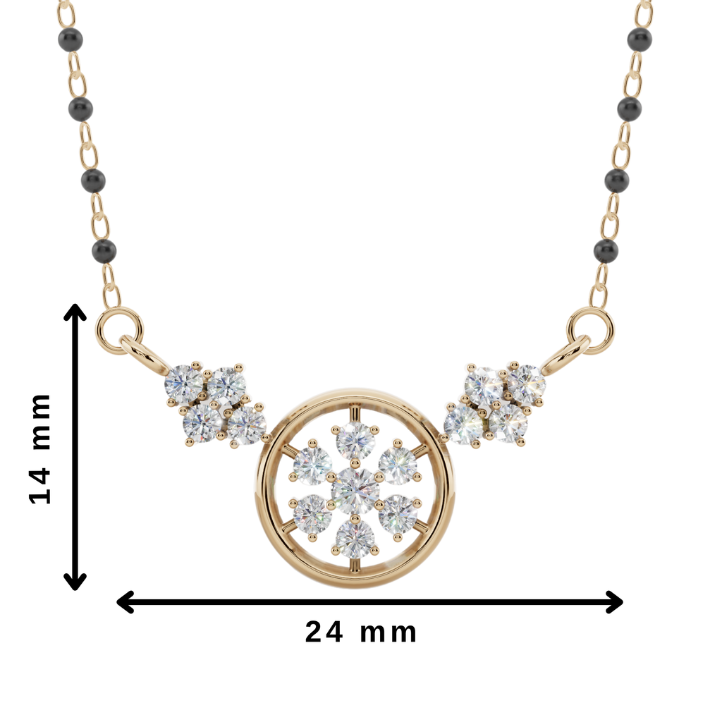 Celestial Bloom 925 Silver Mangalsutra | Velmé