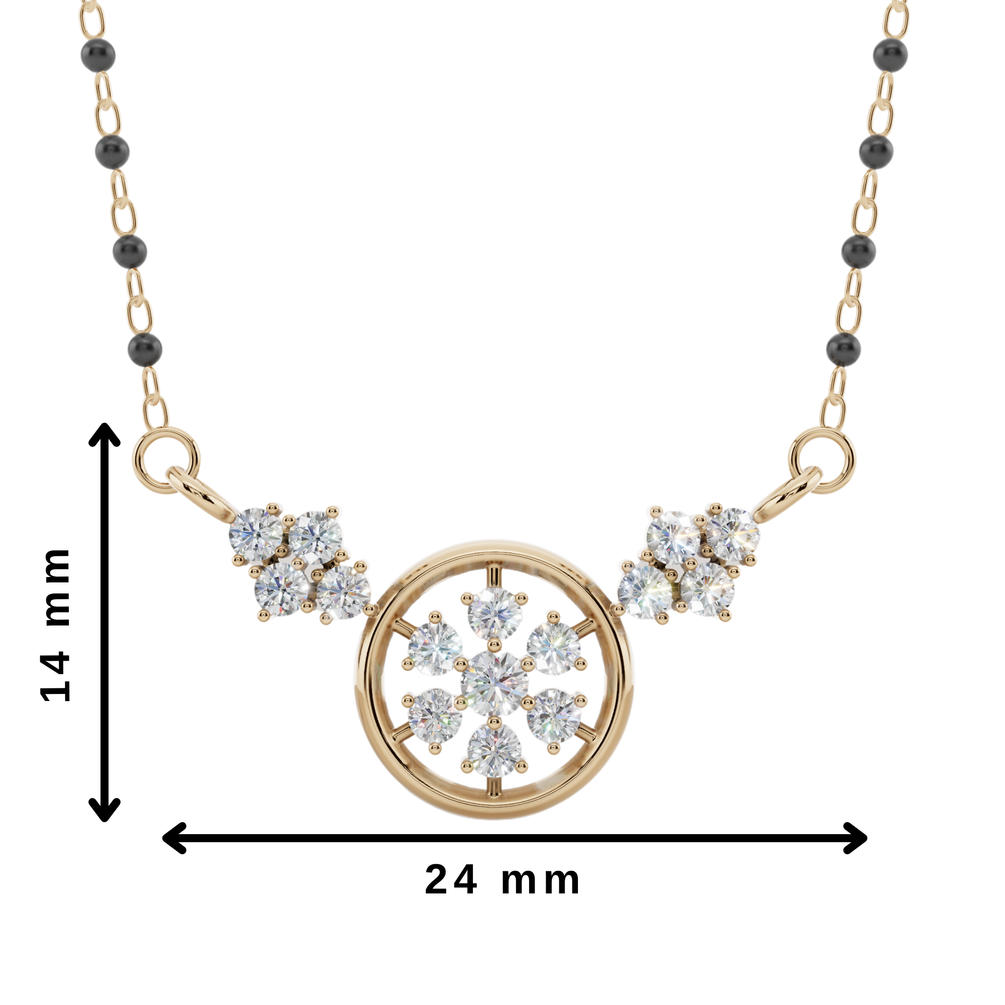 Celestial Bloom 925 Silver Mangalsutra | Velmé