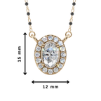 Elara Oval Halo 925 Mangalsutra | Velmé