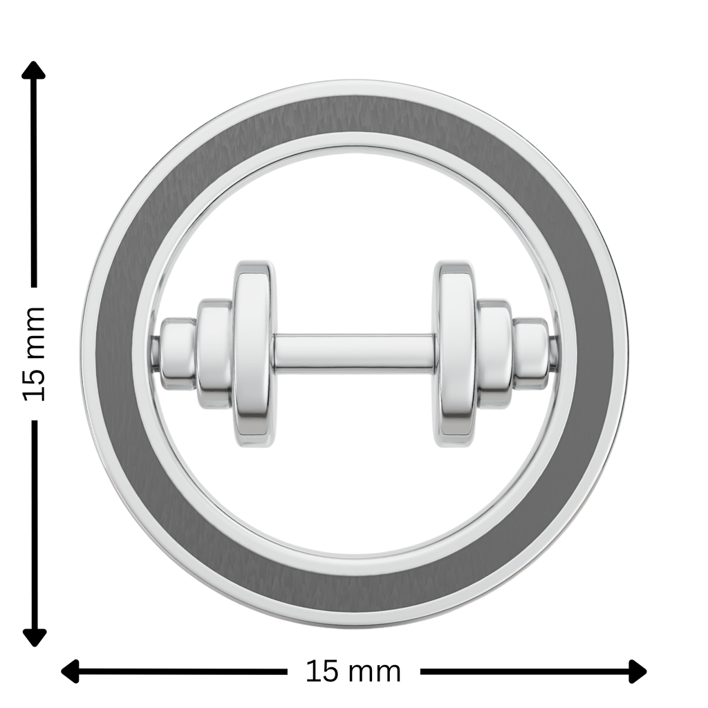 Dumbbell Strength 925 silver Rakhi/Pendant