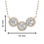 Trio Halo 925 Silver Mangalsutra | Velmé