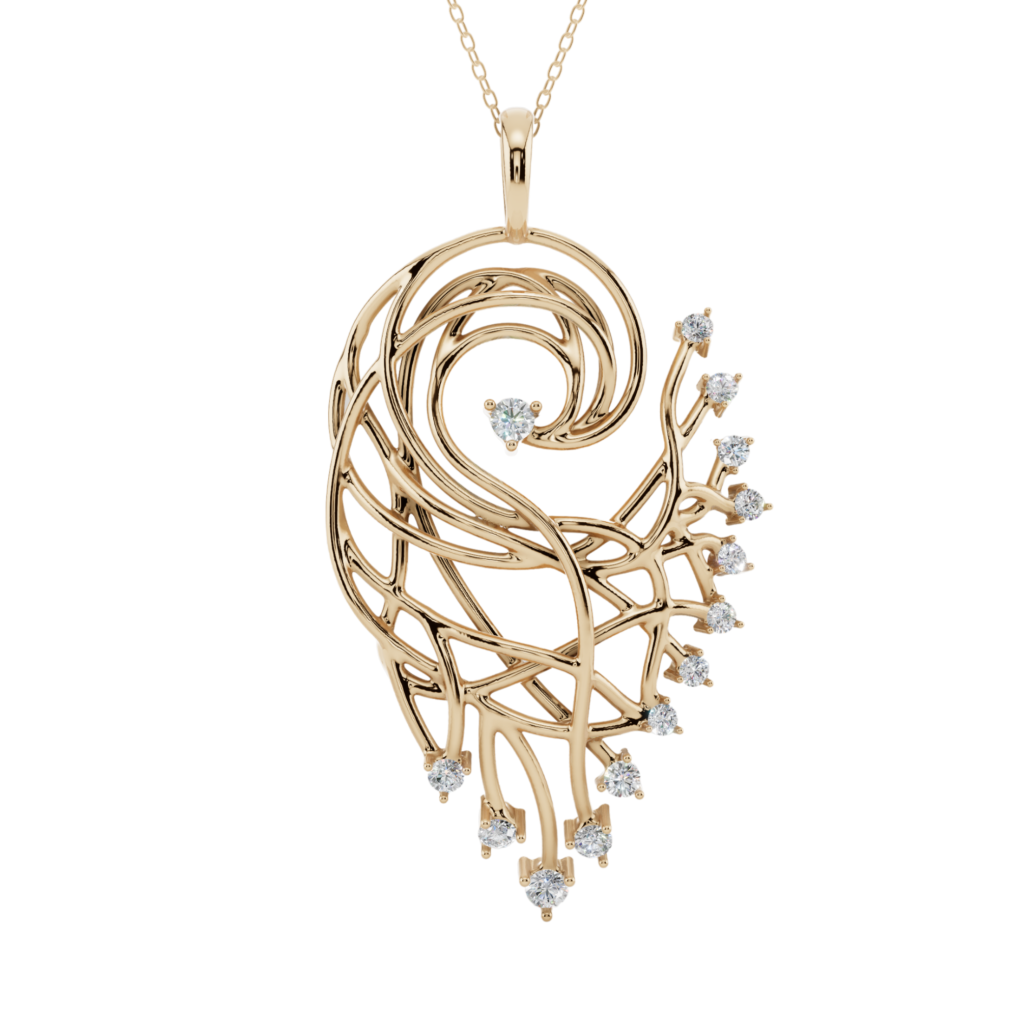 Elysian Feather Pendant Necklace | Velmé
