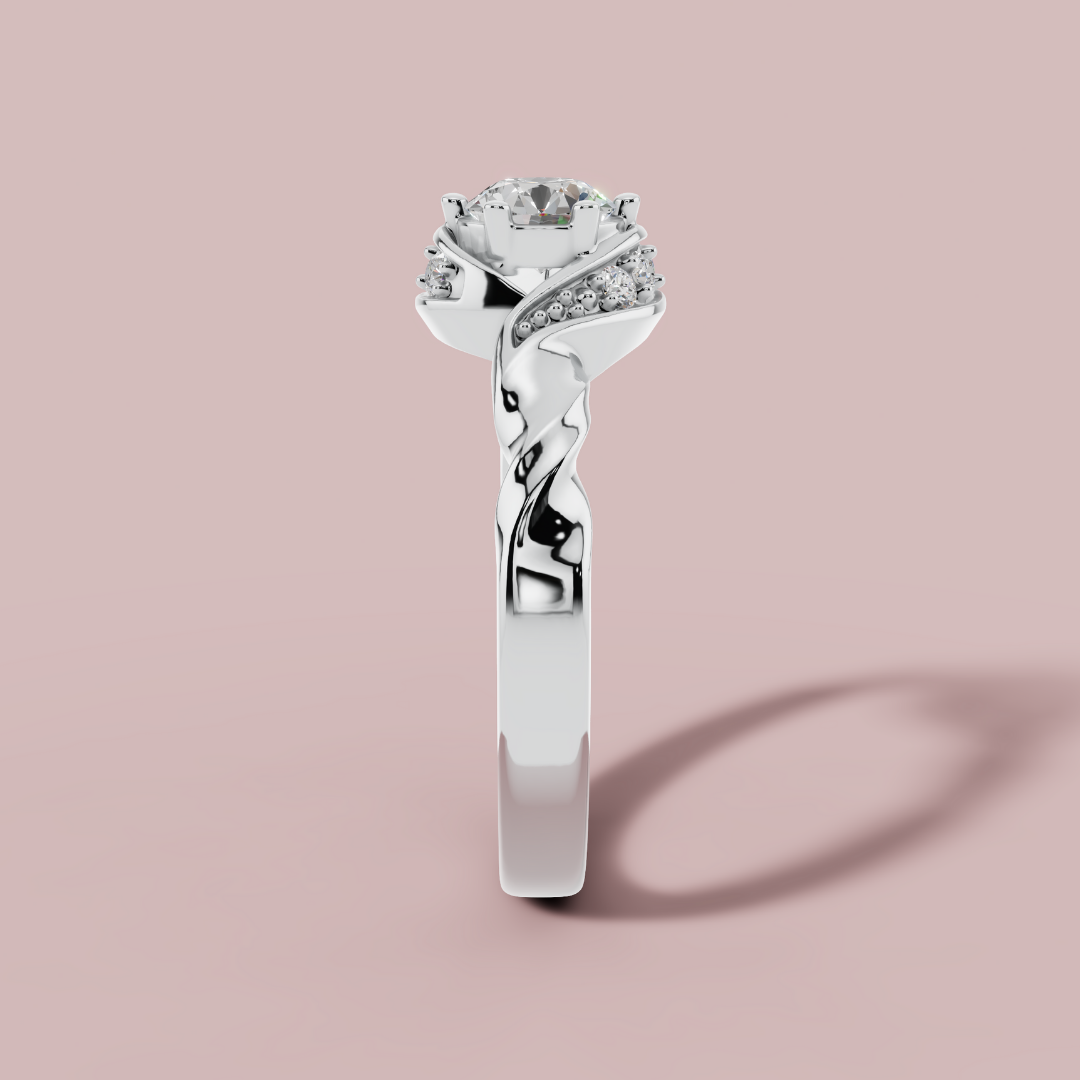 Sparkling Twirl 925 Pure Silver Ring My Store