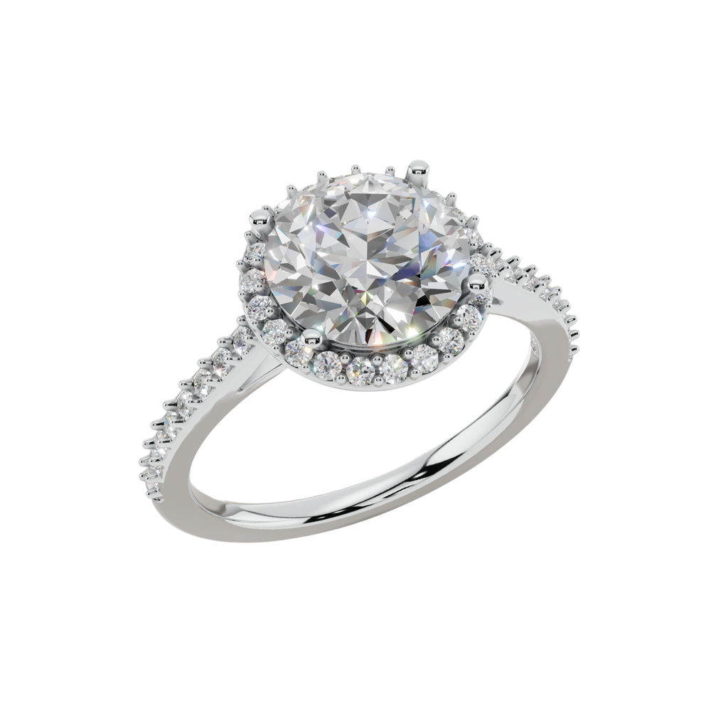 The Aura Halo Solitaire 925 Silver Ring | Velmé