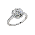 The Aura Halo Solitaire 925 Silver Ring | Velmé