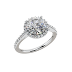 The Aura Halo Solitaire 925 Silver Ring | Velmé