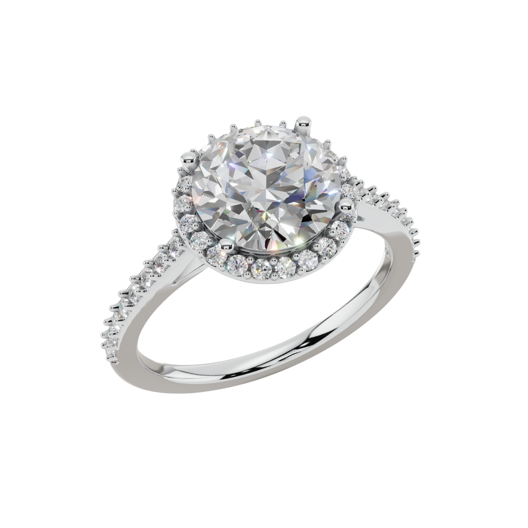 The Aura Halo Solitaire 925 Silver Ring | Velmé