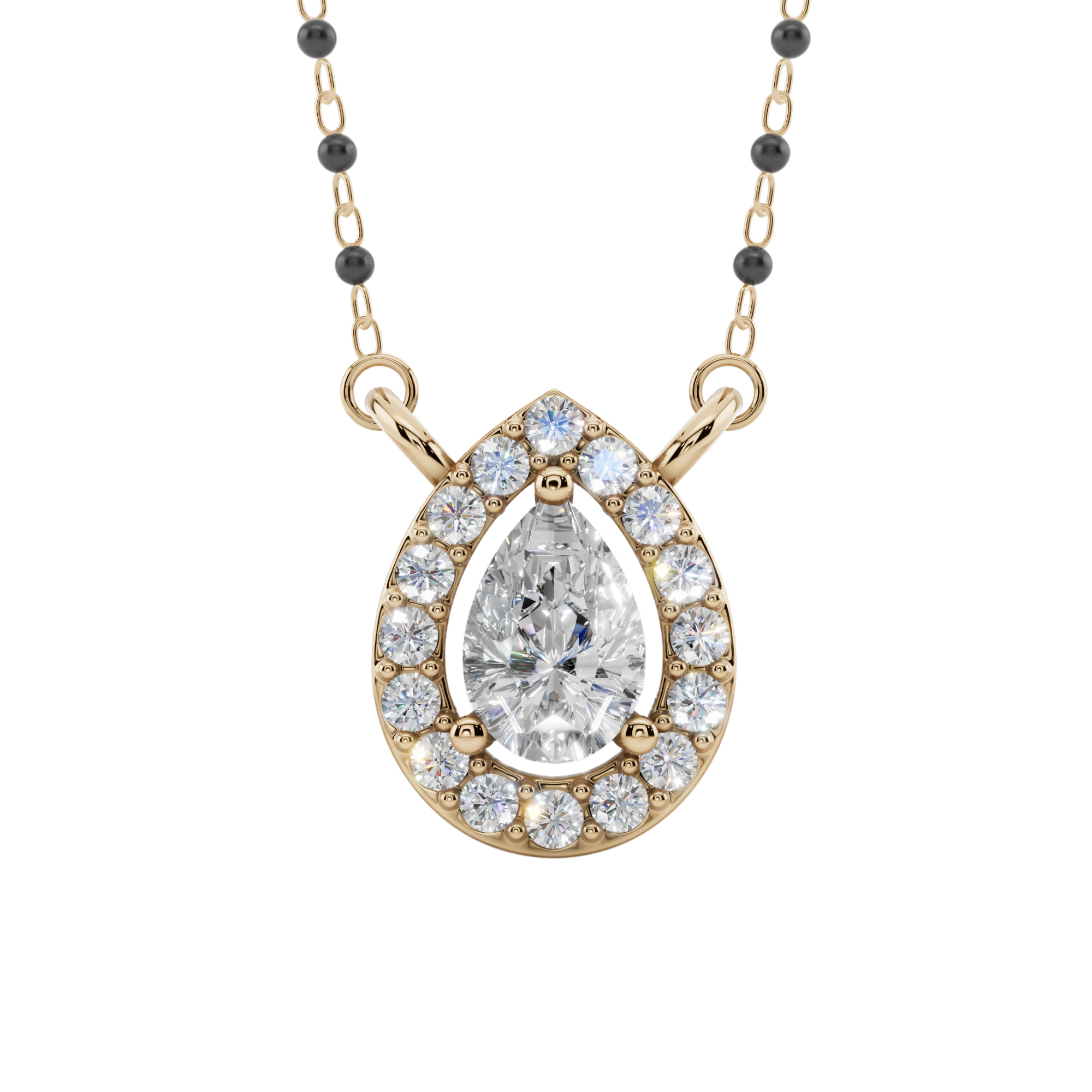 Luna Pear 925 Silver Mangalsutra | Velmé