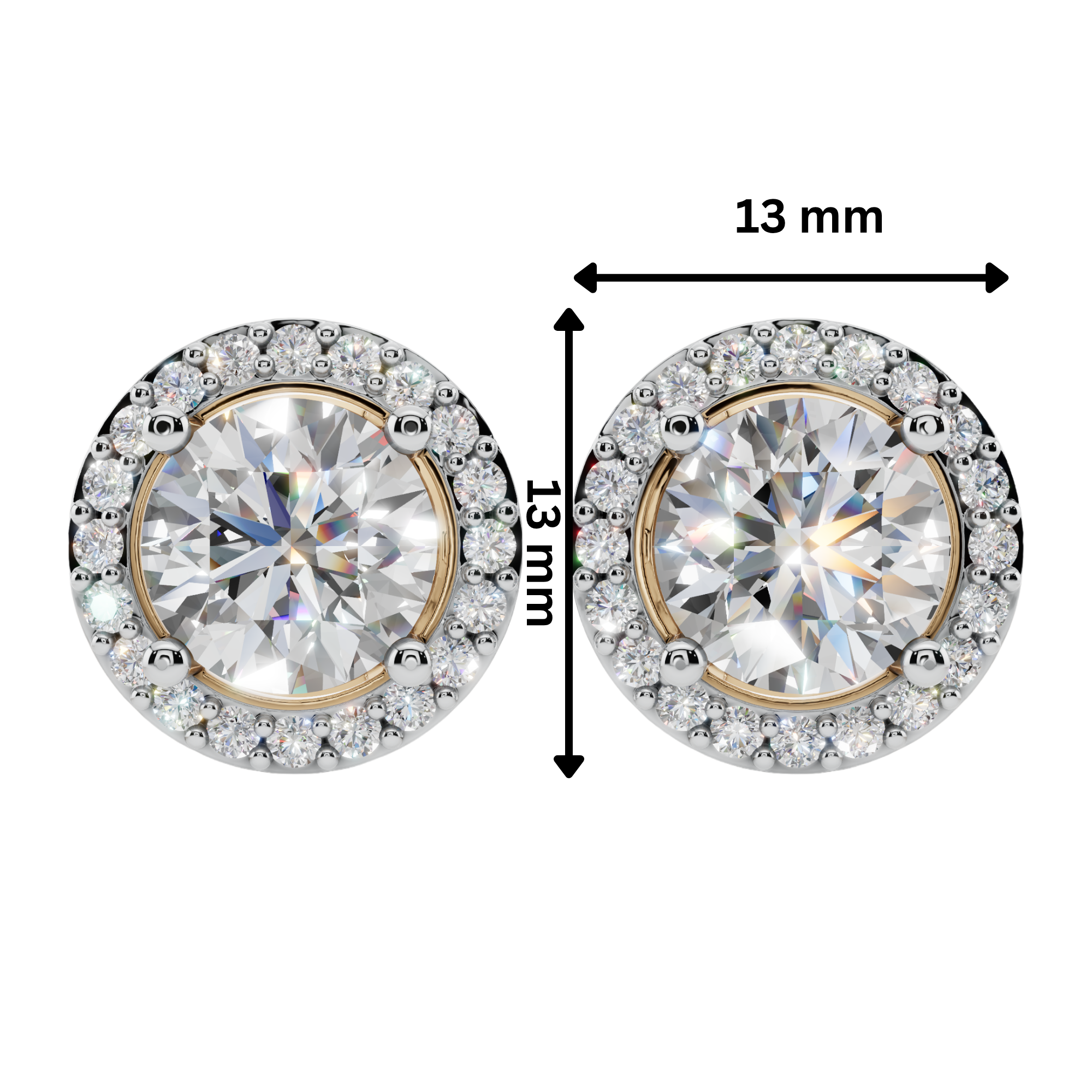 The Solara Halo 925 Silver Studs | Velmé