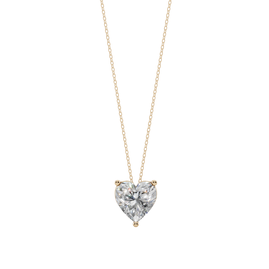 Romantic Heart 925 Silver Solitaire Necklace | Velmé