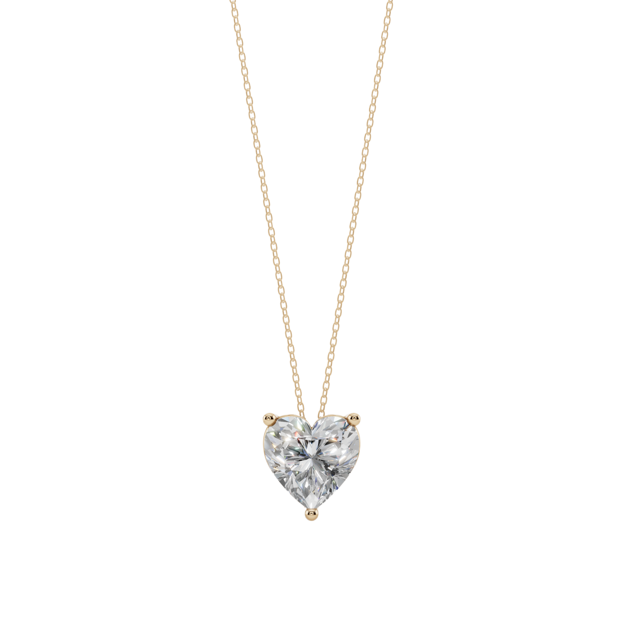 Romantic Heart 925 Silver Solitaire Necklace | Velmé