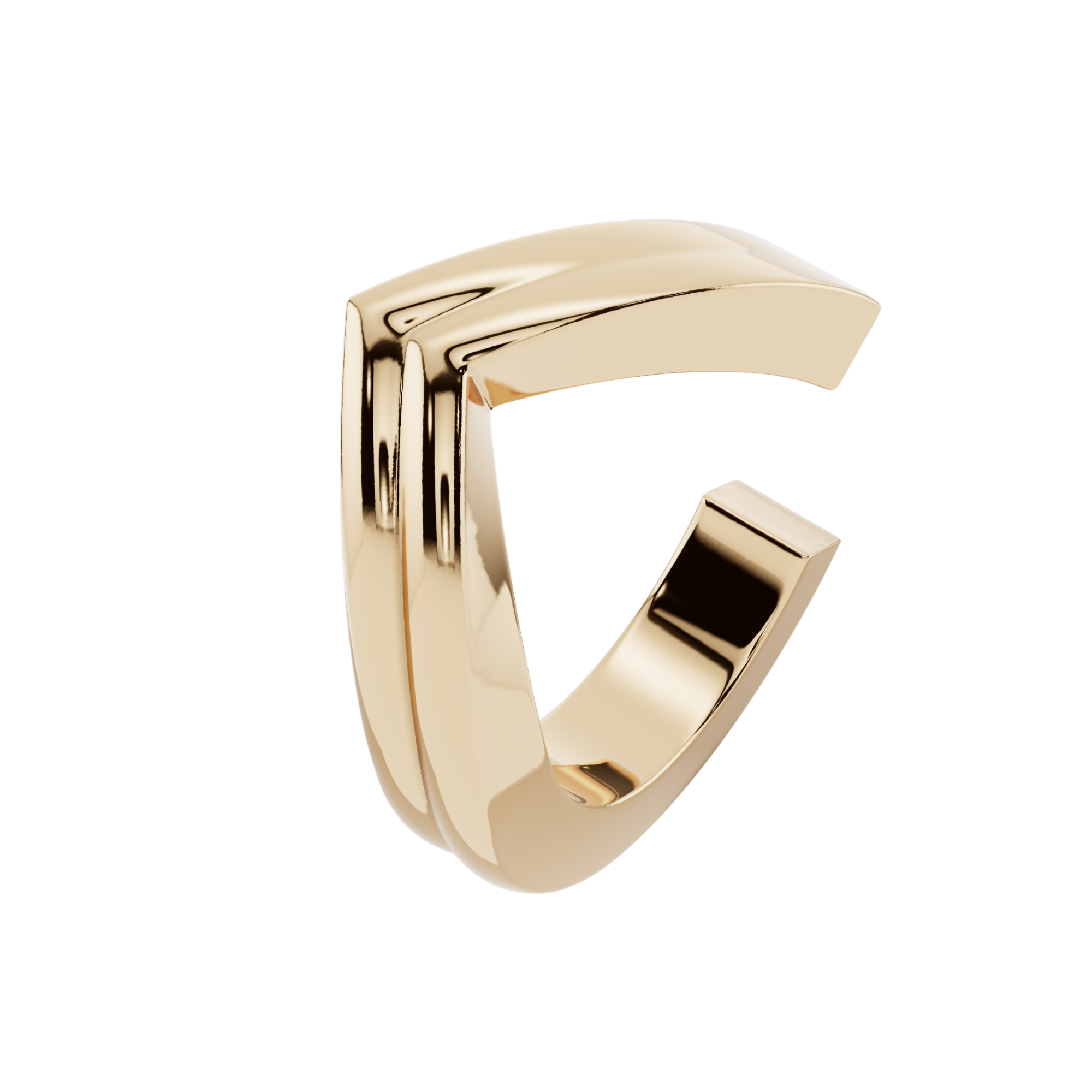 Architectural V-Shape 925 Silver Earcuff | Velmé
