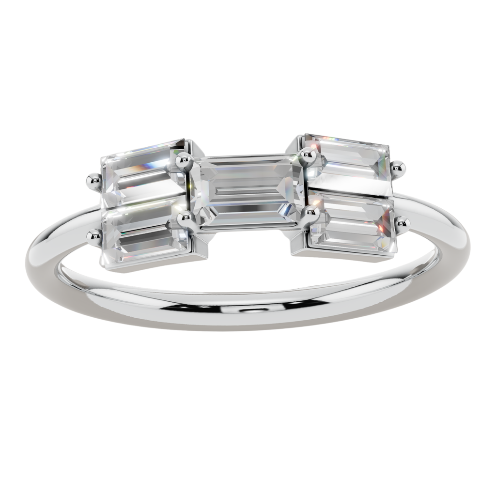 Linear Baguette Light Ring | 925 Sterling Silver | Velmé