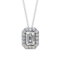 Halo Emerald Pendant Necklace | Velmé
