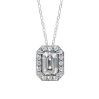 Halo Emerald Pendant Necklace | Velmé