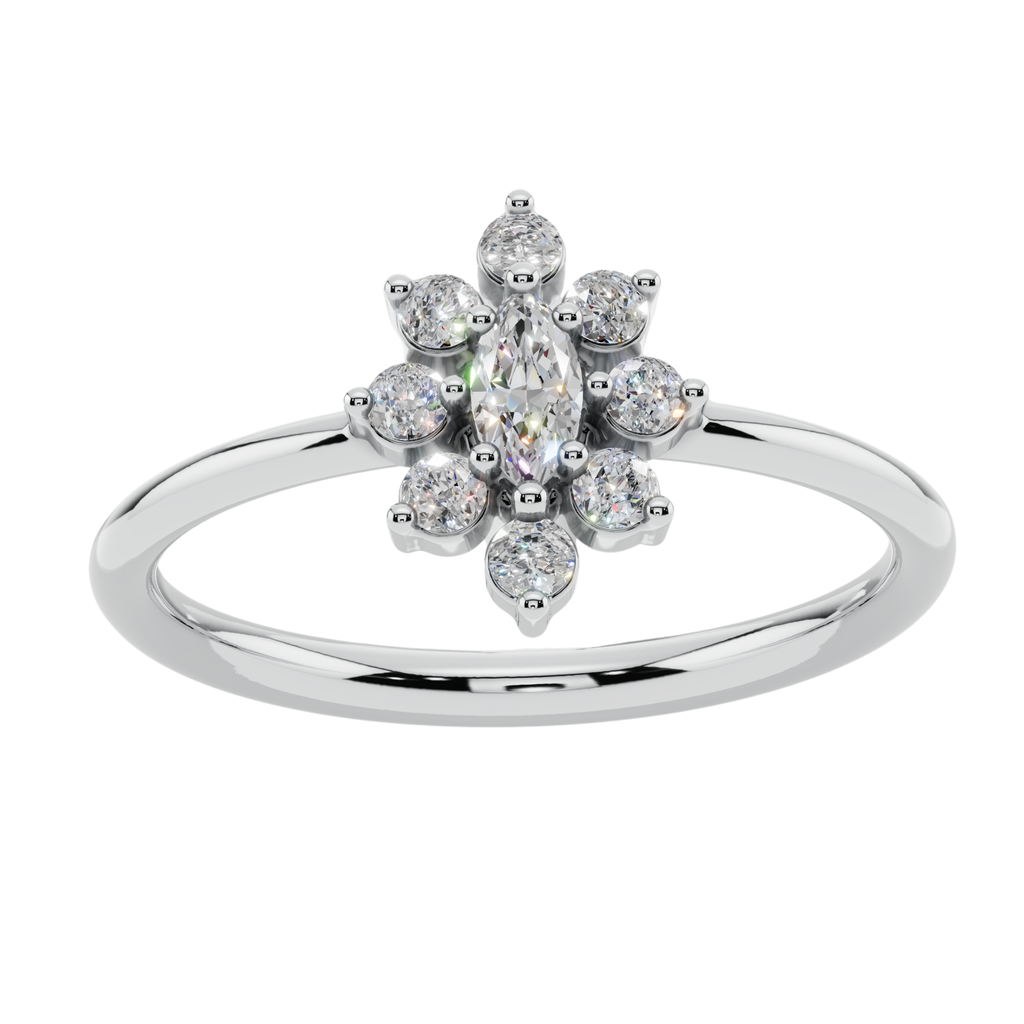 Bloom Halo Minimal Ring| 925 Sterling Silver | Velmé