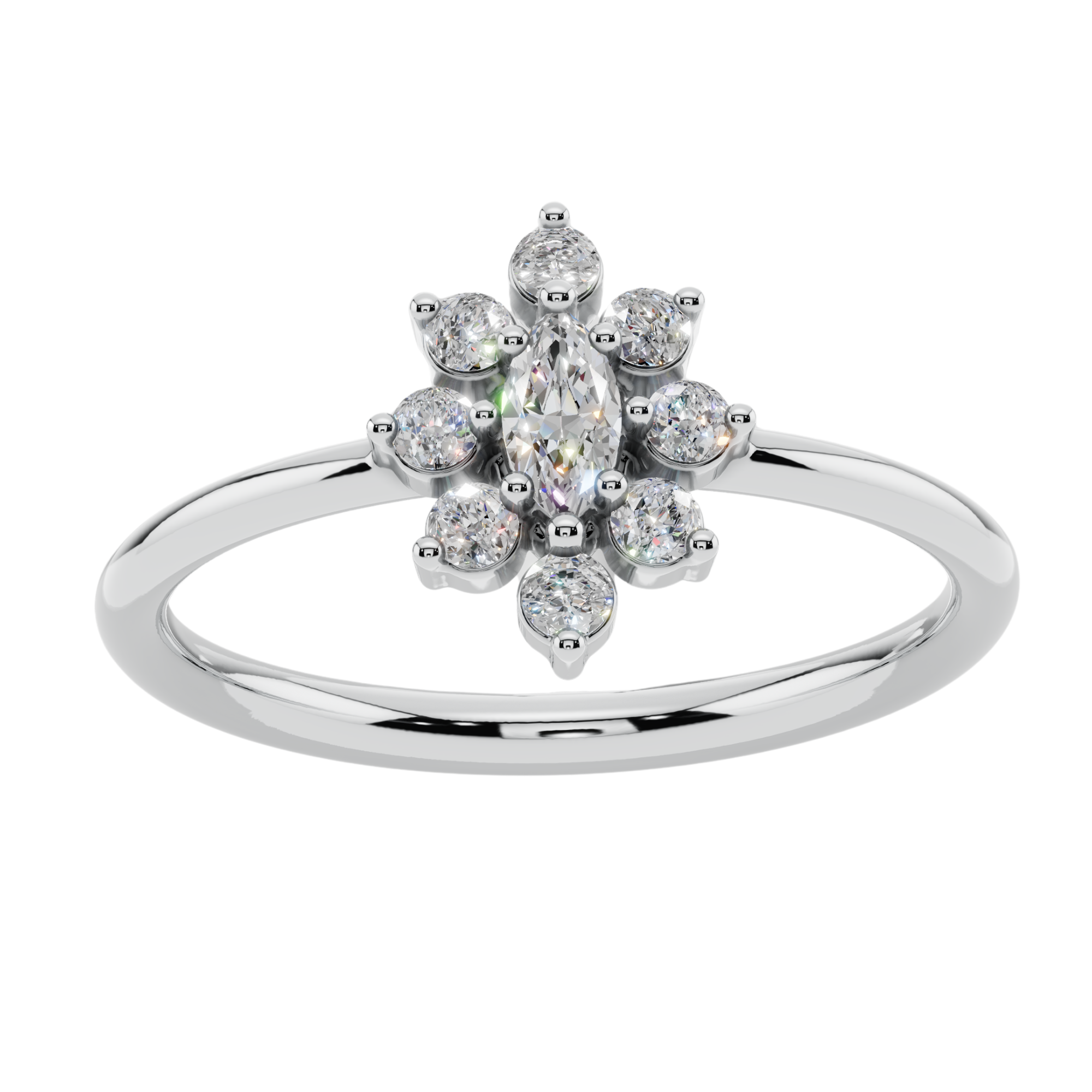 Bloom Halo Minimal Ring| 925 Sterling Silver | Velmé