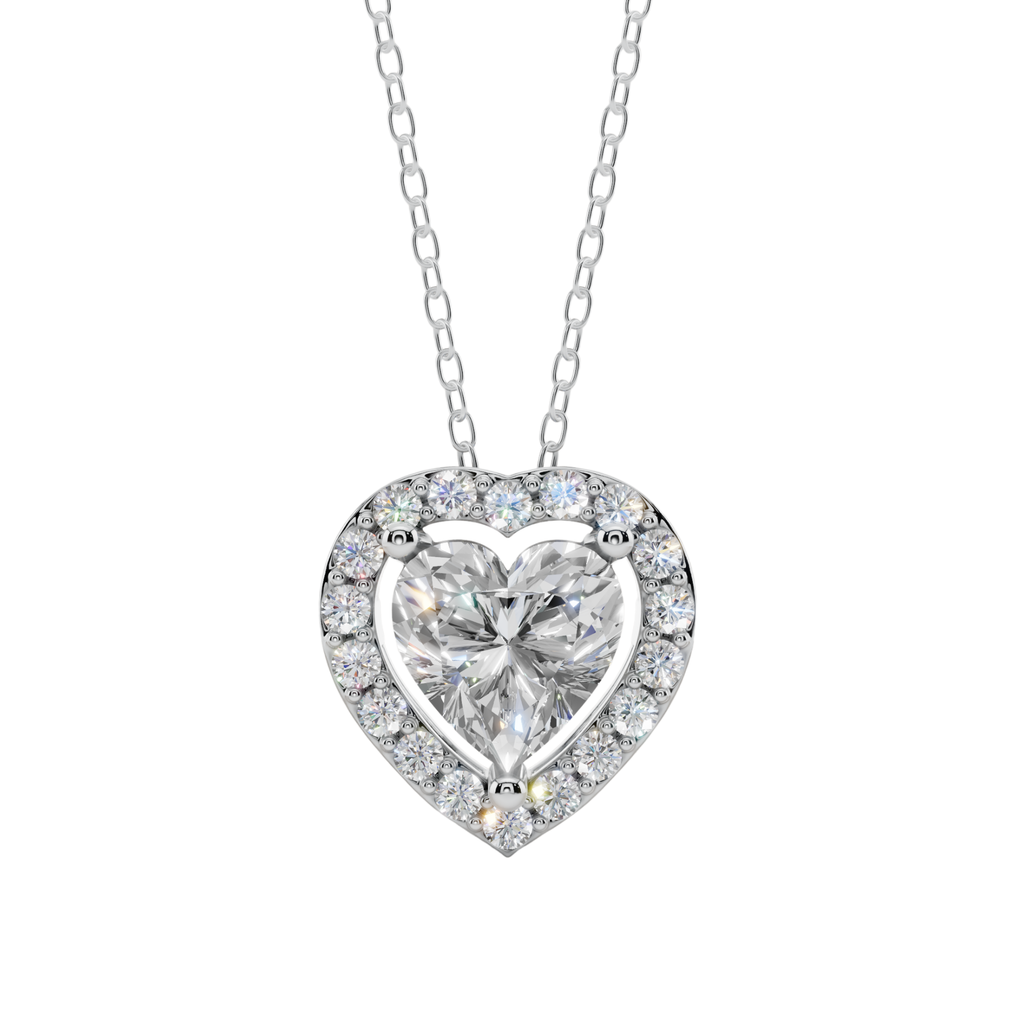 Halo Heart Pendant Necklace | Velmé