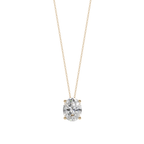 Radiant Oval Solitaire 925 Silver Necklace | Velmé