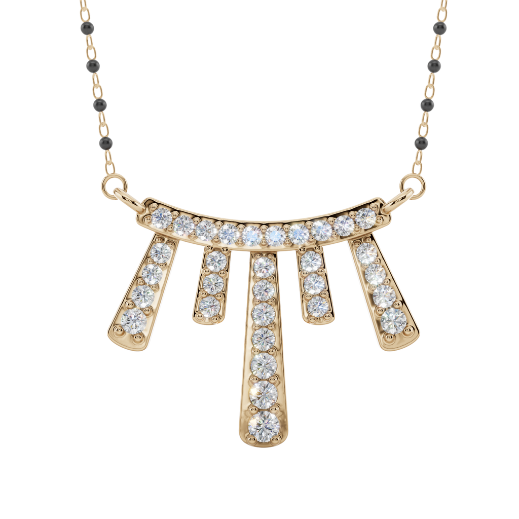 Starlight Cascade 925 Silver Mangalsutra | Velmé