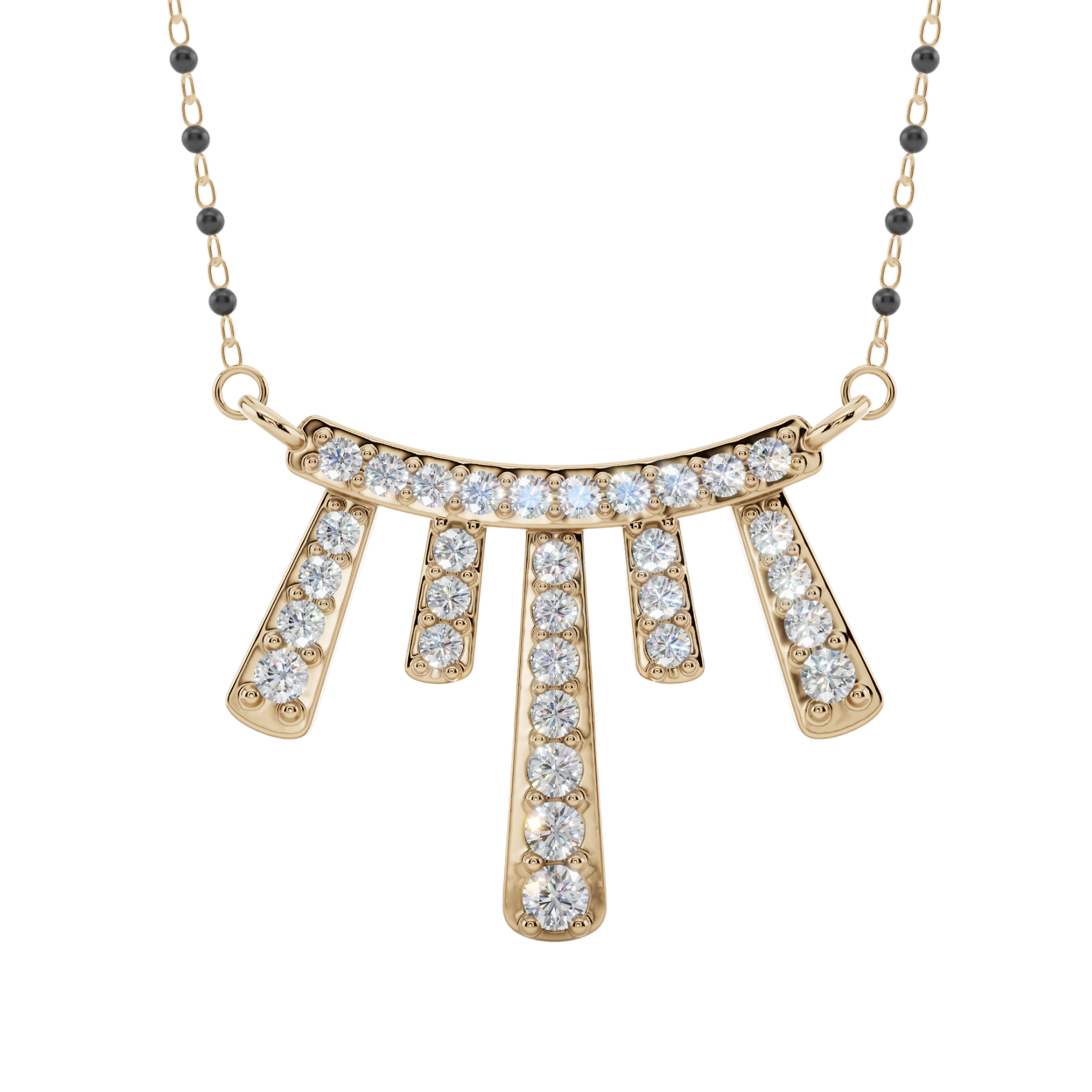 Starlight Cascade 925 Silver Mangalsutra | Velmé