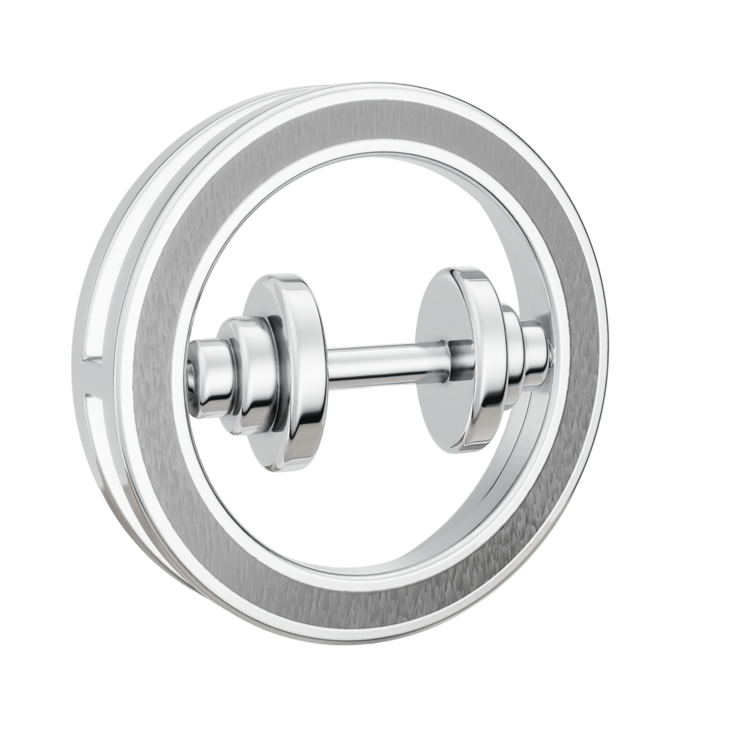 Dumbbell Strength 925 silver Rakhi/Pendant
