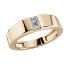 Elite Emerald Cut Men’s 925 Silver Ring | Velmé