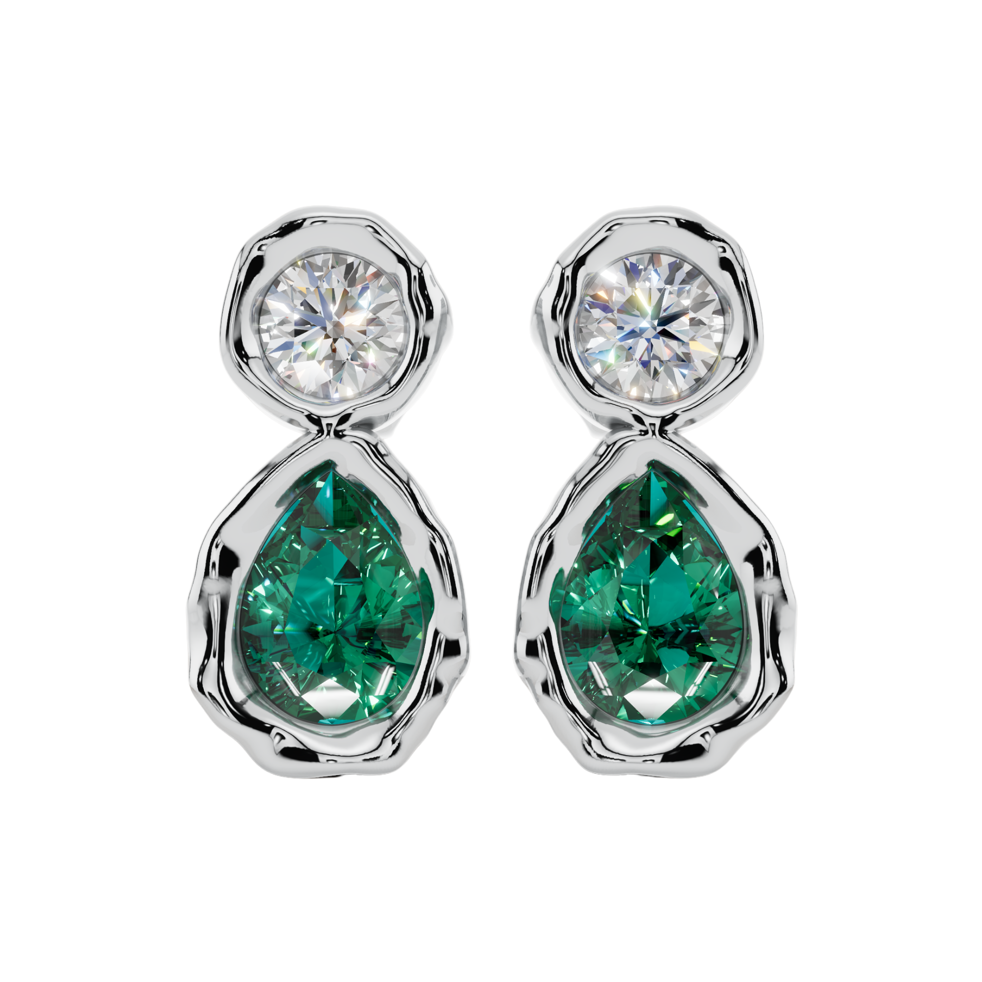 Emerald Orb earrings | Fluidé