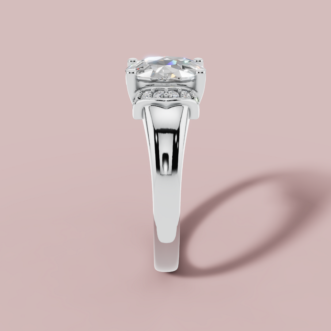 Aurielle Oval 925 Pure Silver Ring My Store