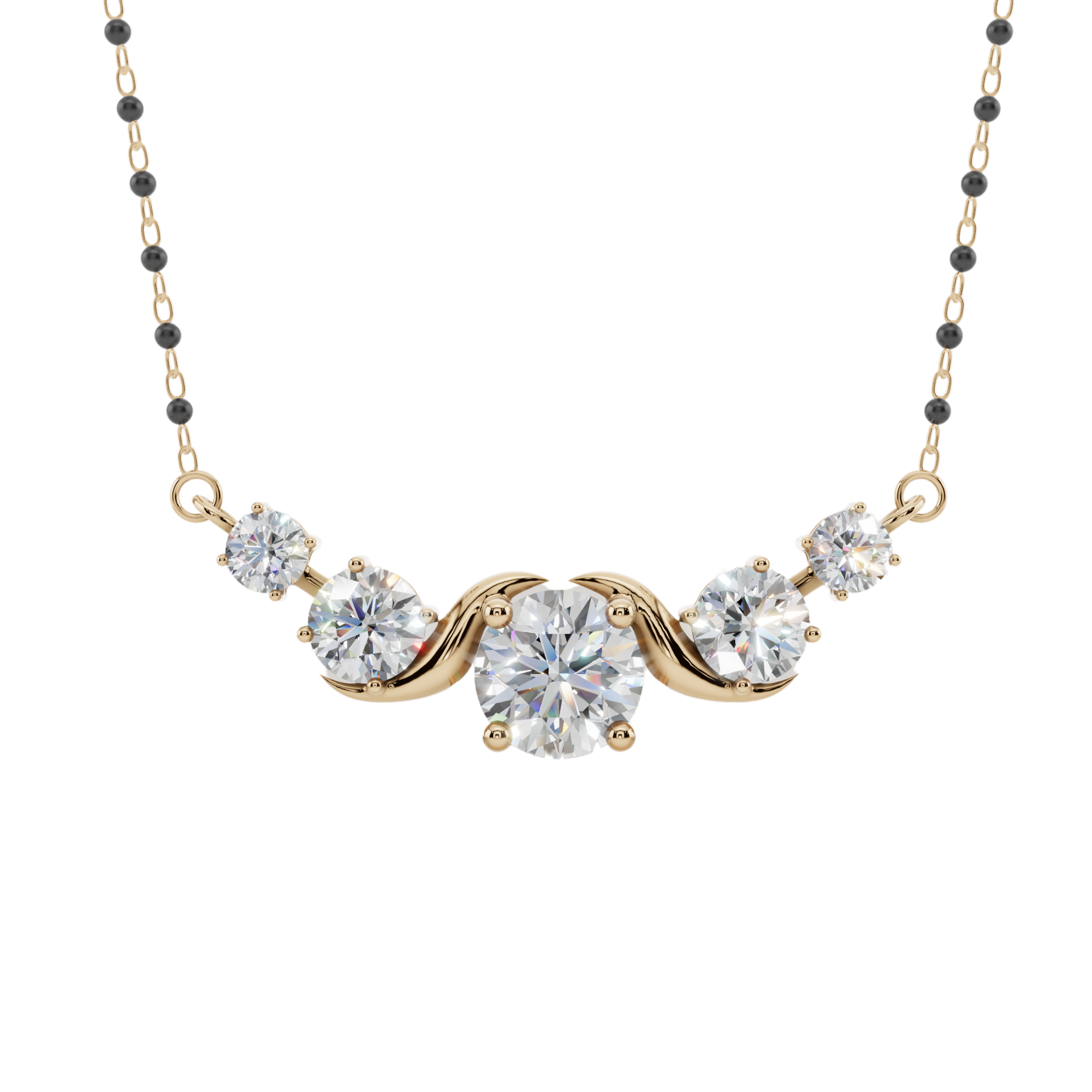 Serena Spark 925 Silver Mangalsutra | Velmé